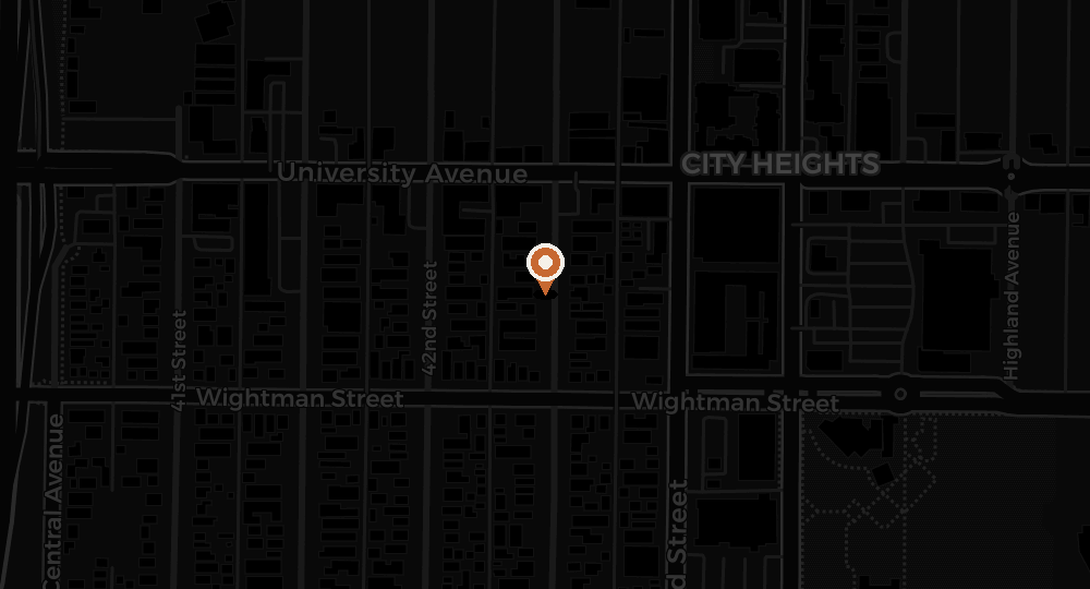 Map showing Chavo's Parlor at 3890 Van Dyke Avenue, San Diego, CA 92105